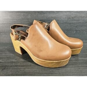 Korks Soho Clog Mules Womems Sz 11 Brown Platform KR0024016 CBUJ24